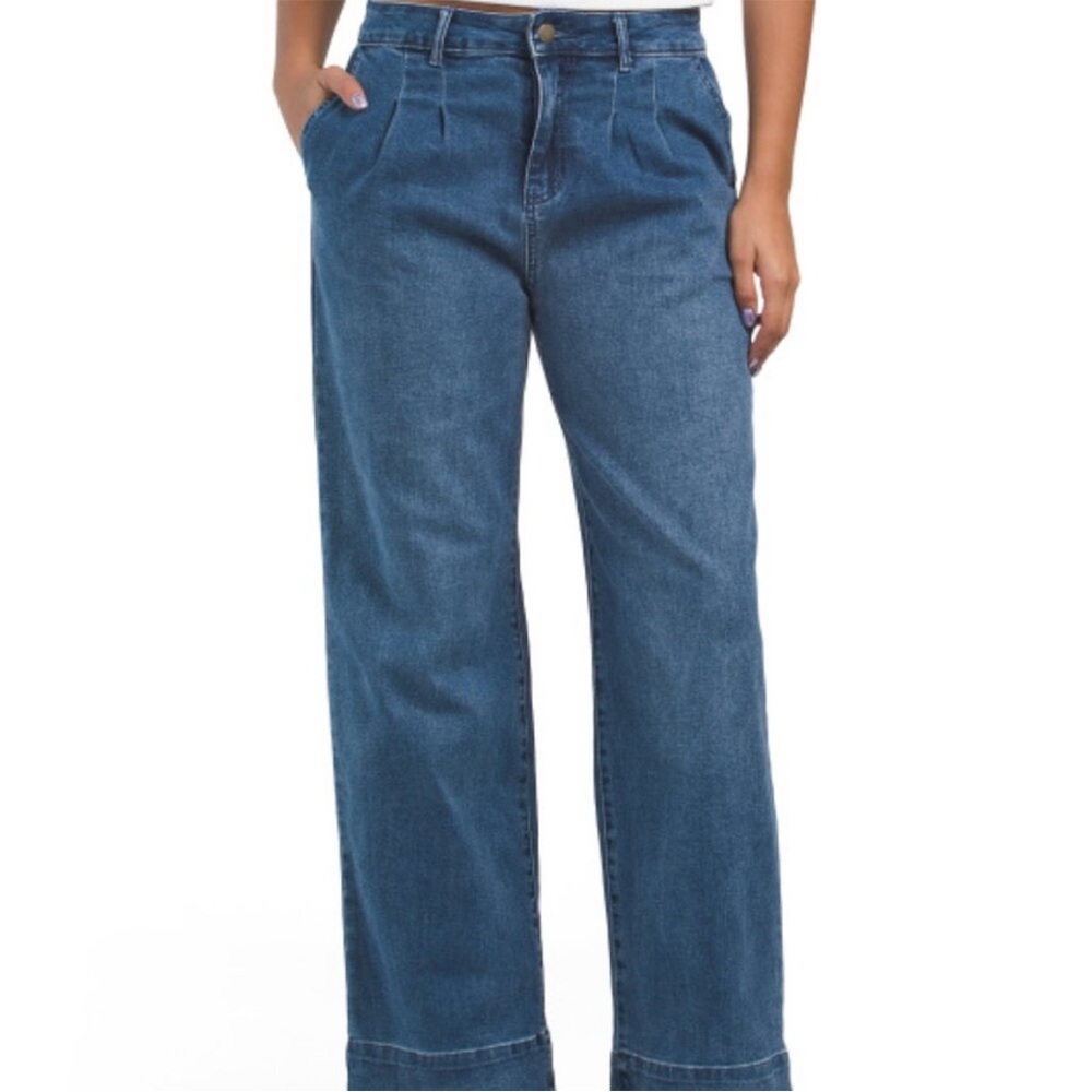 Classic Blue Women's wide leg Jeans - Picture 3 of 9